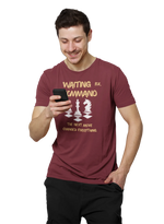 Comfortable Men Regular Fit Tshirt in Maroon - 180 GSM | Fullmoon Styles