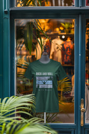 Bottle Green Regular Fit Tshirt - Rock N Roll With Music Women Regular Fit Tshirt 180 Design | Women Fashion