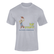 Men Regular Fit Tshirt - Toy Story Woody Men Regular Fit Tshirt 180 Gray | Fullmoon Styles