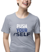 Premium Gray Regular Fit Tshirt for Women - 180 GSM Cotton | Fullmoon Styles