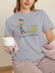 Toy Story Woody Women Regular Fit Tshirt 180 Gray Regular Fit Tshirt - Premium Cotton Women Wear