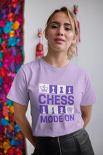 Lavender Regular Fit Tshirt - Chess Mode On Women Regular Fit Tshirt 180 Design | Women Fashion