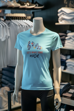 Sky Blue Regular Fit Tshirt - Lets Make Some Noise Women Regular Fit Tshirt 180 Design | Women Fashion