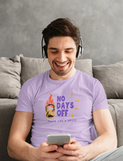 No Days Off Men Regular Fit Tshirt 180 Lavender Regular Fit Tshirt - Premium Cotton Men Wear