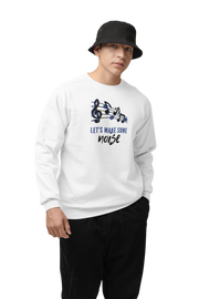 Comfortable Men Regular Fit Sweatshirt in White - 320 GSM | Fullmoon Styles