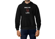 Music Is My Life Men Regular Fit Hoodie 320 Black Regular Fit Hoodie - Premium Cotton Men Wear