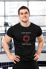 Comfortable Men Regular Fit Tshirt in Black - 180 GSM | Fullmoon Styles