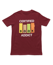 Men Regular Fit Tshirt - Certified Book Addict Men Regular Fit Tshirt 180 Maroon | Fullmoon Styles
