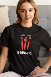 Comfortable Women Regular Fit Tshirt in Black - 180 GSM | Fullmoon Styles