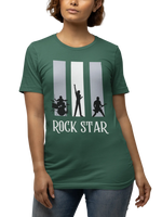 Rock Star Women Regular Fit Tshirt 180 Bottle Green Regular Fit Tshirt - Premium Cotton Women Wear