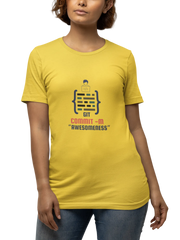 Yellow Regular Fit Tshirt - Git Commit Awesomeness Women Regular Fit Tshirt 180 Design | Women Fashion