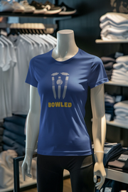 Royal Blue Regular Fit Tshirt - Bowled Women Regular Fit Tshirt 180 Design | Women Fashion