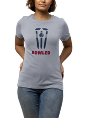 Bowled Women Regular Fit Tshirt 180 Gray Regular Fit Tshirt - Premium Cotton Women Wear