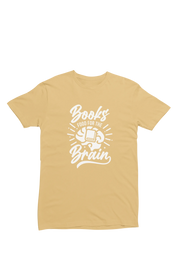 Comfortable Men Regular Fit Tshirt in Beige - 180 GSM | Fullmoon Styles