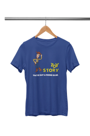 Premium Royal Blue Regular Fit Tshirt for Women - 180 GSM Cotton | Fullmoon Styles