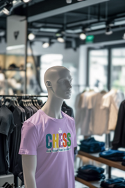 Lavender Regular Fit Tshirt - Chaos Checkmate Men Regular Fit Tshirt 180 Design | Men Fashion