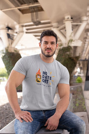 Comfortable Men Regular Fit Tshirt in Gray - 180 GSM | Fullmoon Styles