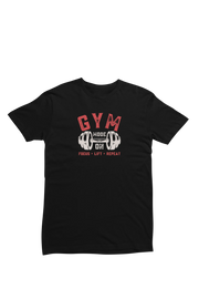 Men Regular Fit Tshirt - Gym Mode On Men Regular Fit Tshirt 180 Black | Fullmoon Styles