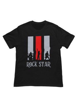 Men Regular Fit Tshirt - Rock Star Men Regular Fit Tshirt 180 Black | Fullmoon Styles