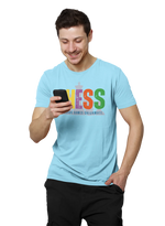 Comfortable Men Regular Fit Tshirt in Sky Blue - 180 GSM | Fullmoon Styles
