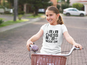 Kids Regular Fit Tshirt - Chess Mode On Kids Regular Fit Tshirt 180 White | Fullmoon Styles