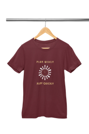 Women Regular Fit Tshirt - Chess Plan Wisely Women Regular Fit Tshirt 180 Maroon | Fullmoon Styles