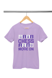 Women Regular Fit Tshirt - Chess Mode On Women Regular Fit Tshirt 180 Lavender | Fullmoon Styles