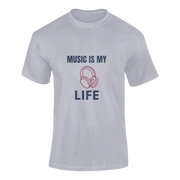 Men Regular Fit Tshirt - Music Is My Life Men Regular Fit Tshirt 180 Gray | Fullmoon Styles