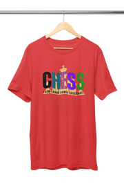 Men Regular Fit Tshirt - Chaos Checkmate Men Regular Fit Tshirt 180 Red | Fullmoon Styles