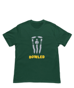 Bottle Green Regular Fit Tshirt - Bowled Men Regular Fit Tshirt 180 Design | Men Fashion