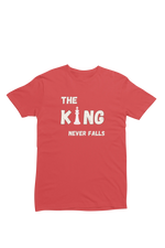 Men Regular Fit Tshirt - King Never Falls Men Regular Fit Tshirt 180 Red | Fullmoon Styles