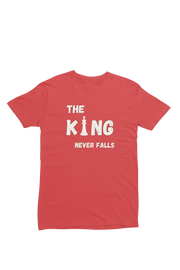 Men Regular Fit Tshirt - King Never Falls Men Regular Fit Tshirt 180 Red | Fullmoon Styles