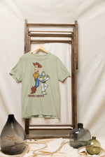 Men Oversized - Woody And Buzz Friends Forever Men Oversized 210 Sage Green | Fullmoon Styles