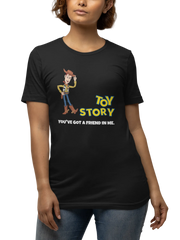 Toy Story Woody Women Oversized 240 Black Oversized - Premium Cotton Women Wear