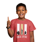 Kids Regular Fit Tshirt - Rock Star Kids Regular Fit Tshirt 180 Red | Fullmoon Styles