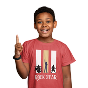 Kids Regular Fit Tshirt - Rock Star Kids Regular Fit Tshirt 180 Red | Fullmoon Styles