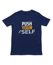 Men Regular Fit Tshirt - Push Yourself Men Regular Fit Tshirt 180 Navy Blue | Fullmoon Styles