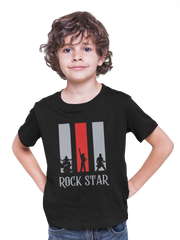 Comfortable Kids Regular Fit Tshirt in Black - 180 GSM | Fullmoon Styles