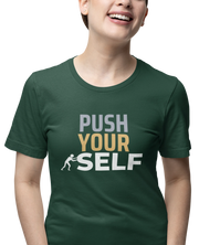 Premium Bottle Green Regular Fit Tshirt for Women - 180 GSM Cotton | Fullmoon Styles