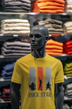 Yellow Regular Fit Tshirt - Rock Star Men Regular Fit Tshirt 180 Design | Men Fashion