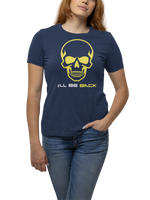 The Terminator I Will Be Back Women Regular Fit Tshirt 180 Navy Blue Regular Fit Tshirt - Premium Cotton Women Wear