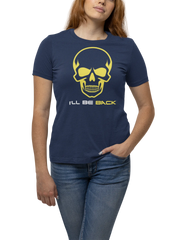 The Terminator I Will Be Back Women Regular Fit Tshirt 180 Navy Blue Regular Fit Tshirt - Premium Cotton Women Wear