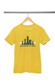 Yellow Regular Fit Tshirt - Chess Think Before You Move Women Regular Fit Tshirt 180 Design | Women Fashion