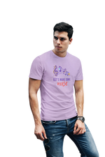 Lets Make Some Noise Men Regular Fit Tshirt 180 Lavender Regular Fit Tshirt - Premium Cotton Men Wear
