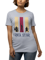 Rock Star Women Regular Fit Tshirt 180 Gray Regular Fit Tshirt - Premium Cotton Women Wear