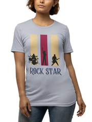 Rock Star Women Regular Fit Tshirt 180 Gray Regular Fit Tshirt - Premium Cotton Women Wear