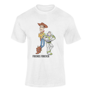 Men Oversized - Woody And Buzz Friends Forever Men Oversized 180 White | Fullmoon Styles