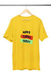 Comfortable Men Regular Fit Tshirt in Yellow - 180 GSM | Fullmoon Styles