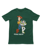 Men Regular Fit Tshirt - Woody And Buzz Friends Forever Men Regular Fit Tshirt 180 Bottle Green | Fullmoon Styles