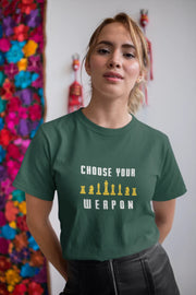 Comfortable Women Regular Fit Tshirt in Bottle Green - 180 GSM | Fullmoon Styles